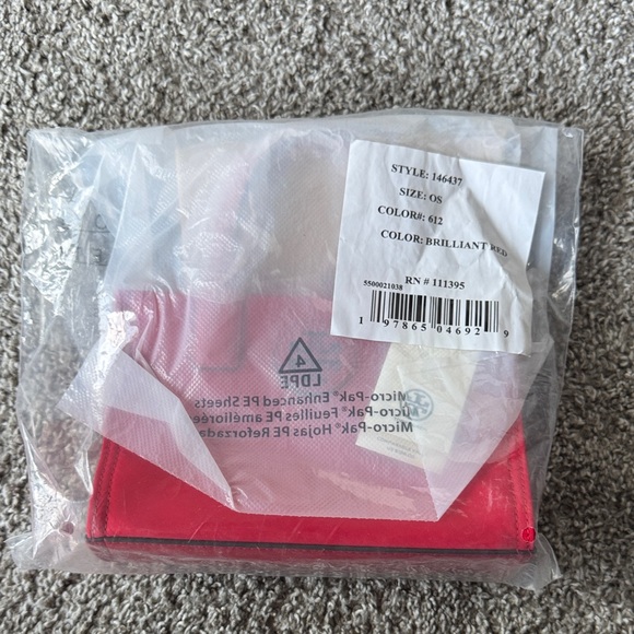 NWT Tory Burch Ella Nylon Mini Tote - Brilliant Red - Picture 2 of 7